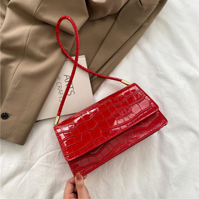 Luxury Designer Stone Pattern Shoulder Bag for Women